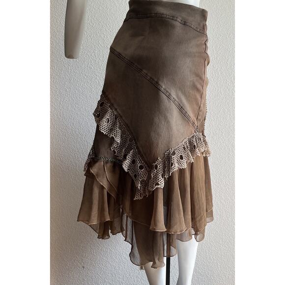 Vintage Y2K BOHO Chagal 2 Woodland Fairy Skirt Size 4 - Picture 6 of 16